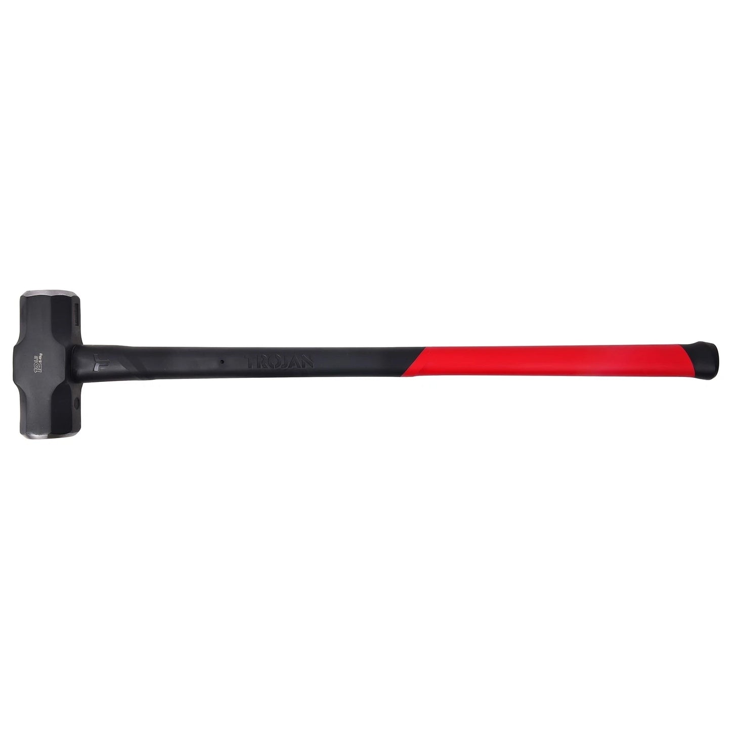 Trojan 12lb Fibreglass Sledge Hammer, Carbon Steel Head, Lifetime Warranty