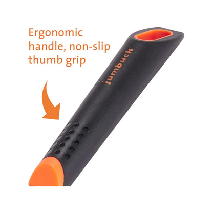 Jumbuck Small Nylon Grill Brush, Ergonomic, Non-slip, 30cm, Red Bristles