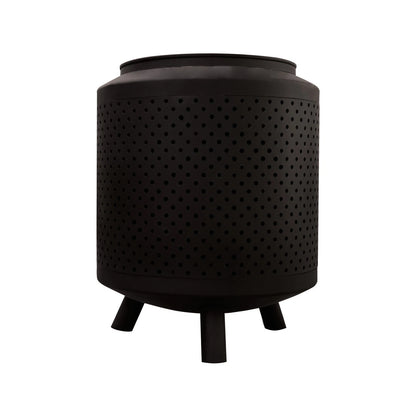 Glow Black Acheron Fire Pit - Durable Steel, 360° View, Easy Assembly, Outdoor Use