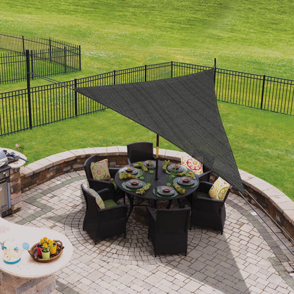 Coolaroo 3m Triangle Charcoal Shade Sail - 90% UV Block, Cancer Council Endorsed, Portable