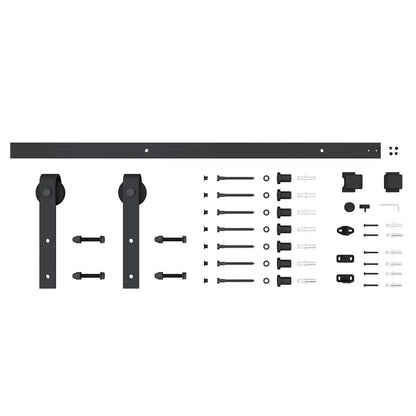 Rolltrak Matte Black Barn Door Track 3000mm - Industrial Style, Easy Install, 100kg Capacity