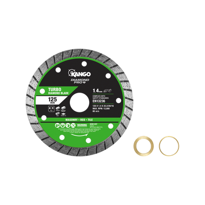 Kango 125mm Turbo Diamond Saw Blade - Fast, Precise Cuts, Versatile Material Compatibility