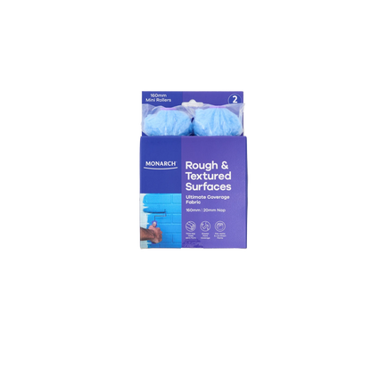 Monarch Mini Roller 160/20mm Nap Ultimate Coverage Fabric 2 Pack for Rough Surfaces