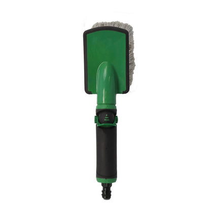 Turtle Wax Water Flow Wash Brush with Soft Bristles, Ergonomic Handle, Water Control Valve