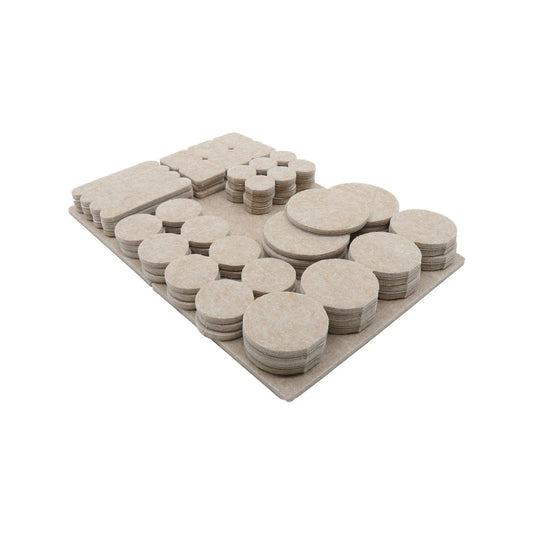 Surface Gard 19 Beige Felt Pack 109mm - 105 Pieces, Noise Reduction, Self-Adhesive