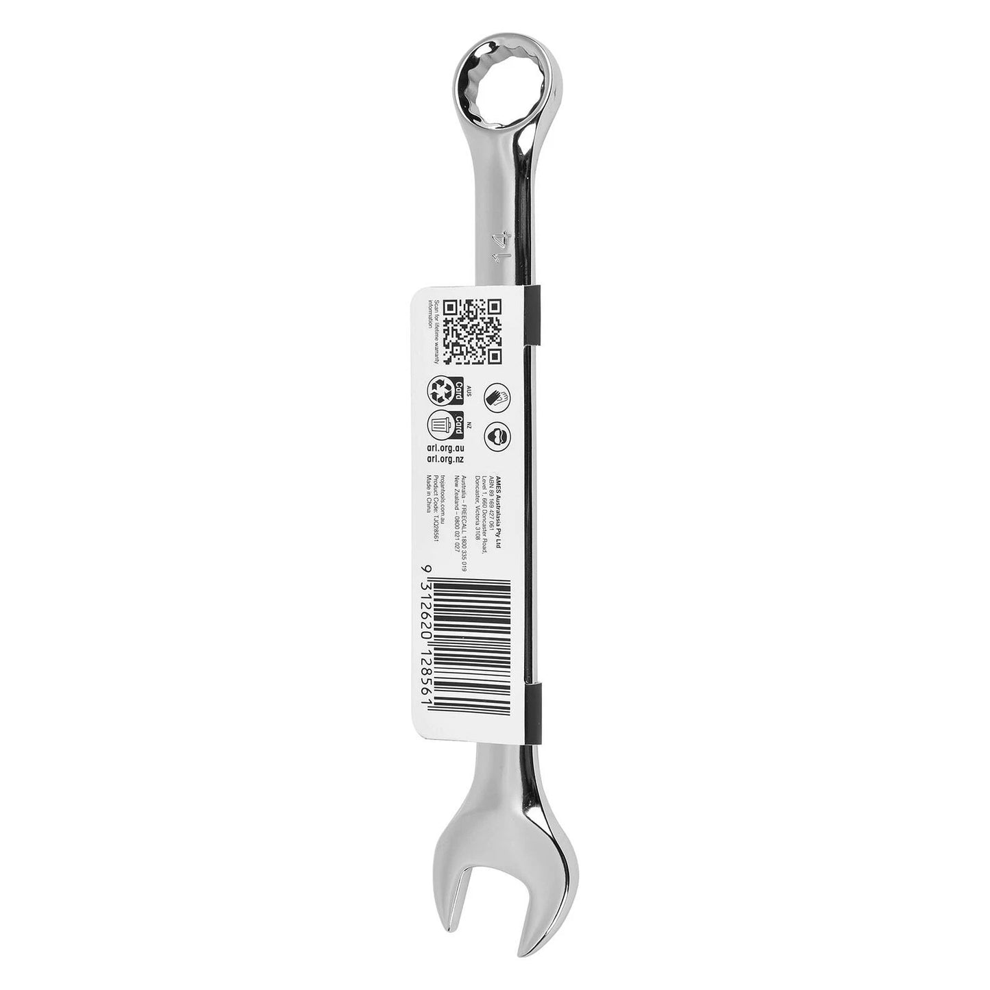 Trojan 14mm Combination Spanner, Chrome Vanadium, 12 Point Ring, Lifetime Warranty