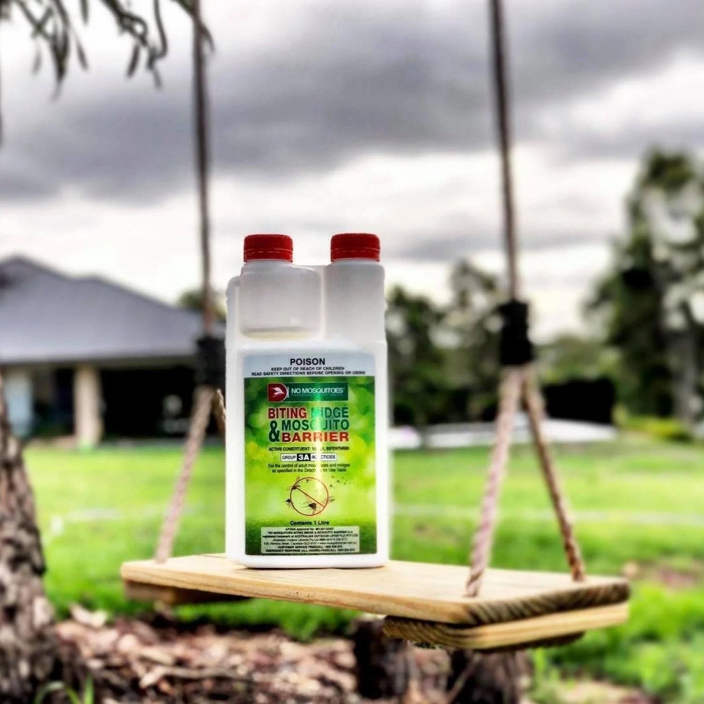 No Mosquitoes 1L Mosquito & Midge Spray, 6-Week Protection, Covers 1000m², Safe for Plants