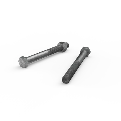 ZENITH M16 x 150mm Galvanised Hex Head Bolts & Nuts - Corrosion Resistant, AS Compliant