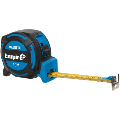 Empire 10m Magnetic Tape Measure with Ergonomic Grip & Double-Sided Blade