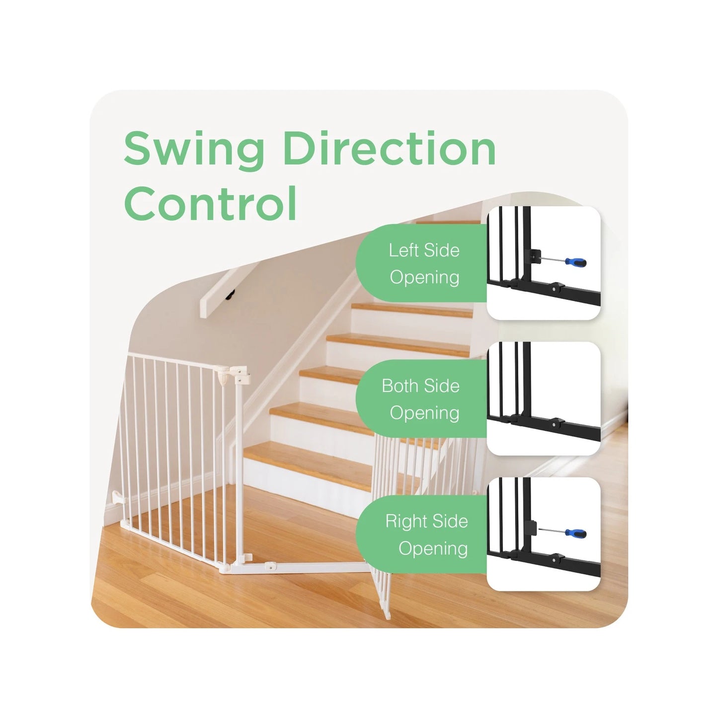 Perma Child Safety 3-in-1 Playpen Barrier, 73CM-370CM, One-Handed Operation, Two-Way Control