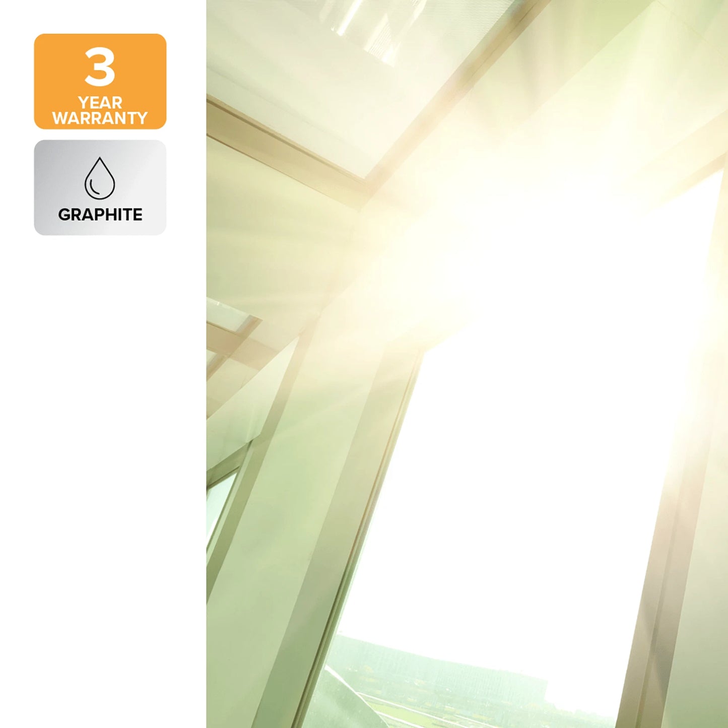 Pillar Graphite Tint Adhesive Window Film 1.2m x 2.4m - Glare & UV Reduction, Easy Install