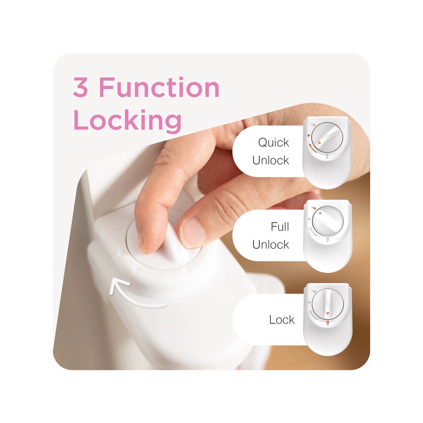 Perma Child Safety 1.4m White Retractable Baby Gate, Indoor/Outdoor, 3-Way Lock, Pet-Friendly