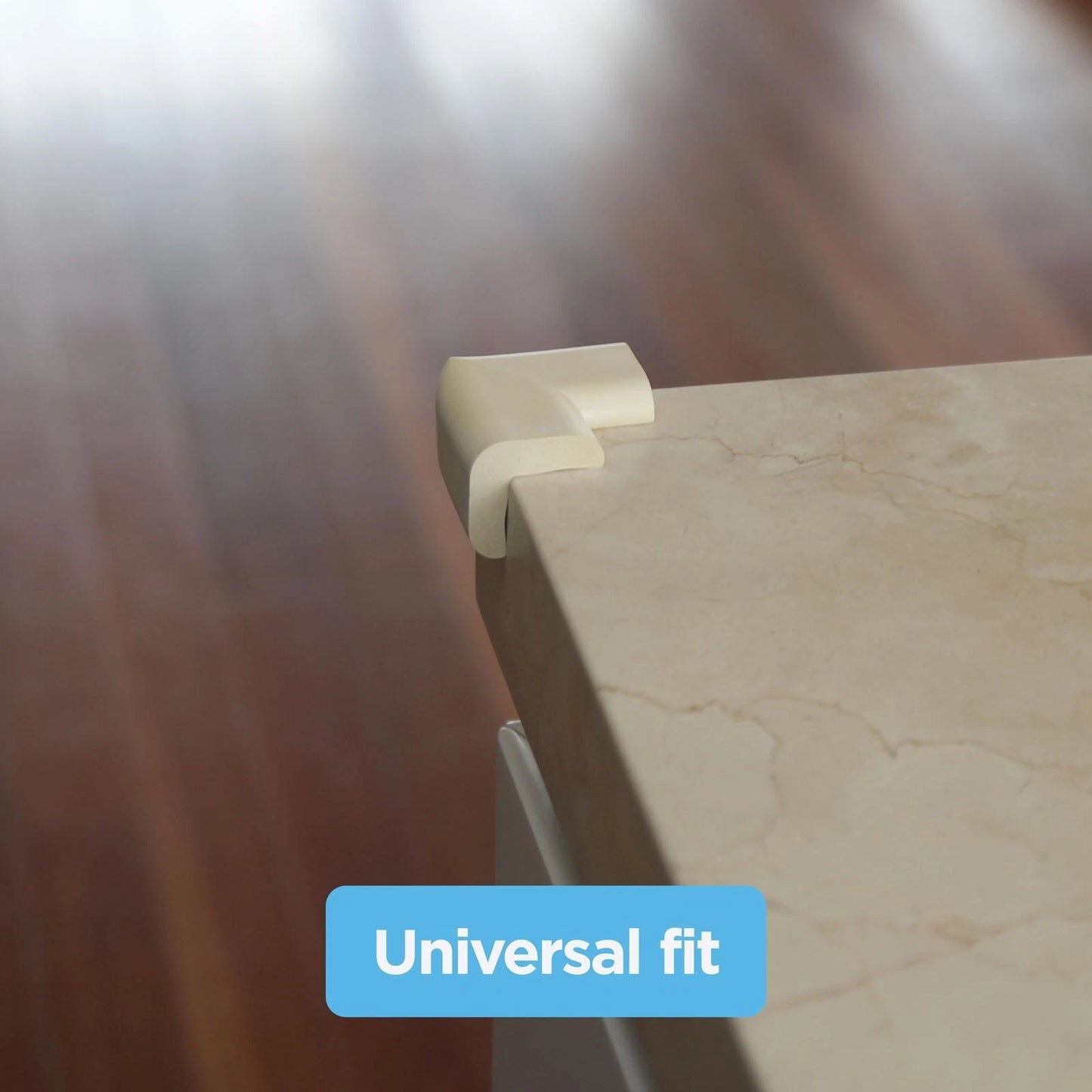 Perma Child Safety Foam Corner Protectors 8 Pack, Easy Adhesive, Impact-Absorbing, White