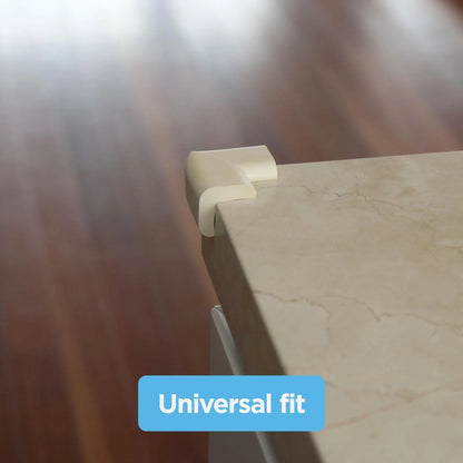 Perma Child Safety Foam Corner Protectors 8 Pack, Easy Adhesive, Impact-Absorbing, White