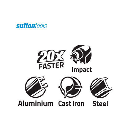 Sutton Tools 3.3mm M4 Hex Impact Tap Drill Set for Impact Drivers, Fast Tapping, Versatile Use