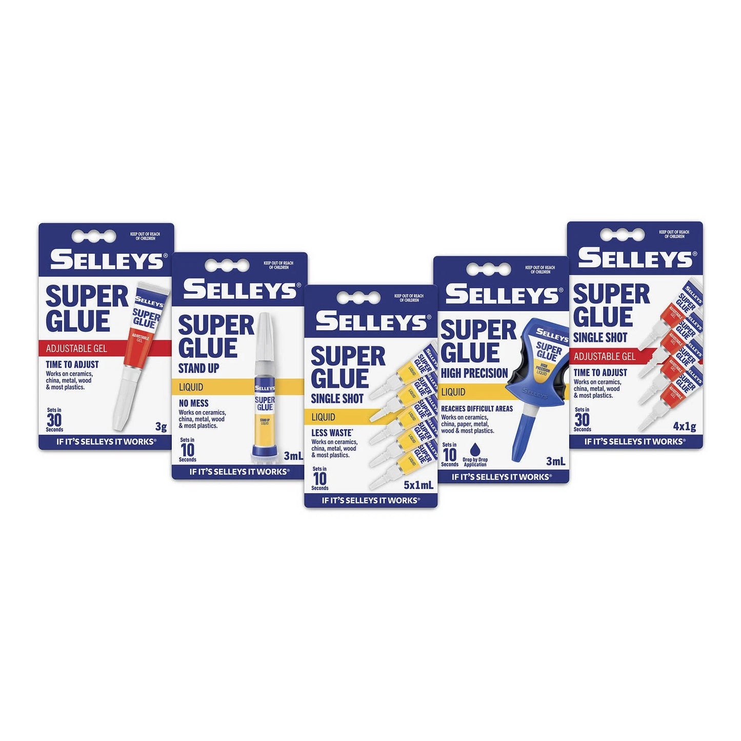 Selleys 3g Super Glue Adjustable Gel - Fast-Setting, Moisture Resistant, Clear Drying
