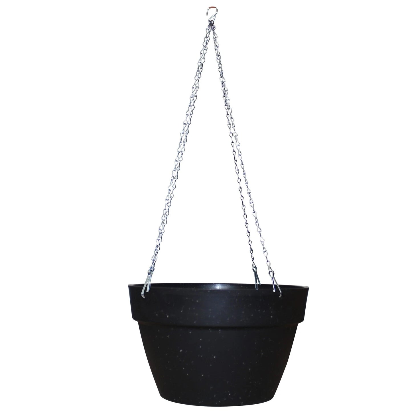 Northcote Pottery 32cm Black Terrazzo Self-Watering Hanging Basket, Durable & Eco-Friendly