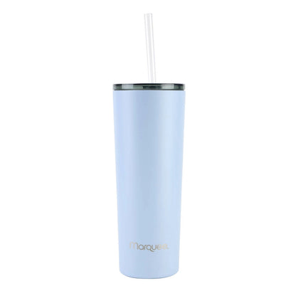 Marquee Blue Slim Tumbler with Straw, 890ml, Insulated, Spill-Resistant, BPA-Free