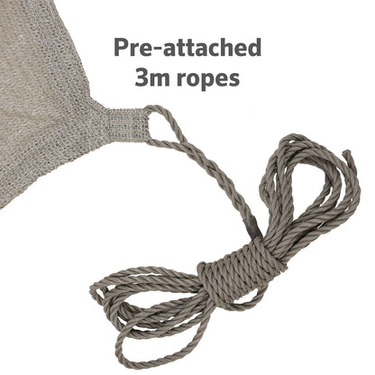 Coolaroo Rectangle Shade Sail 2.1x3.9m Riverstone, UV Protection, Easy Setup, Portable