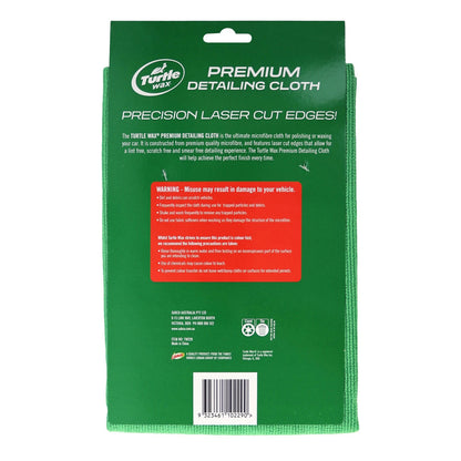 Turtle Wax Premium Microfibre Detailing Cloth 50x50cm Lint-Free Scratch-Free