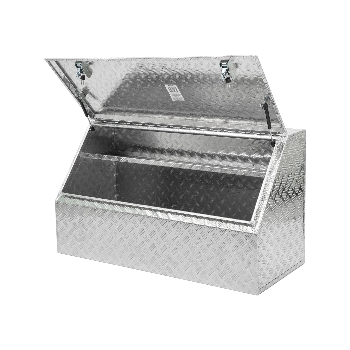 Rhino Aluminium Checkerplate Toolbox 1150x492x645mm with Gas Struts & Compression Locks