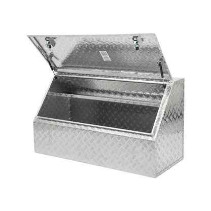 Rhino Aluminium Checkerplate Toolbox 1150x492x645mm with Gas Struts & Compression Locks
