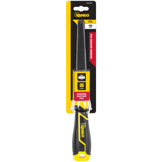 Kango 150mm Warding Bastard File, Tempered Carbon Steel, Ergonomic Grip, Rust Resistant