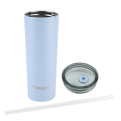 Marquee Blue Slim Tumbler with Straw, 890ml, Insulated, Spill-Resistant, BPA-Free
