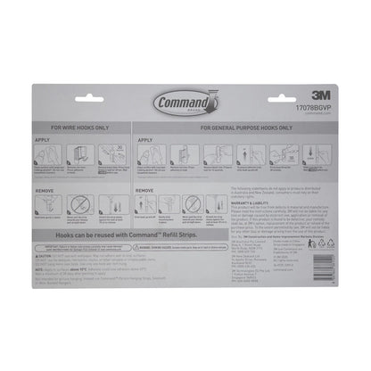 Command White Mixed Wall Adhesive Hooks 22 Pack - Variety Sizes, Damage-Free, Reusable
