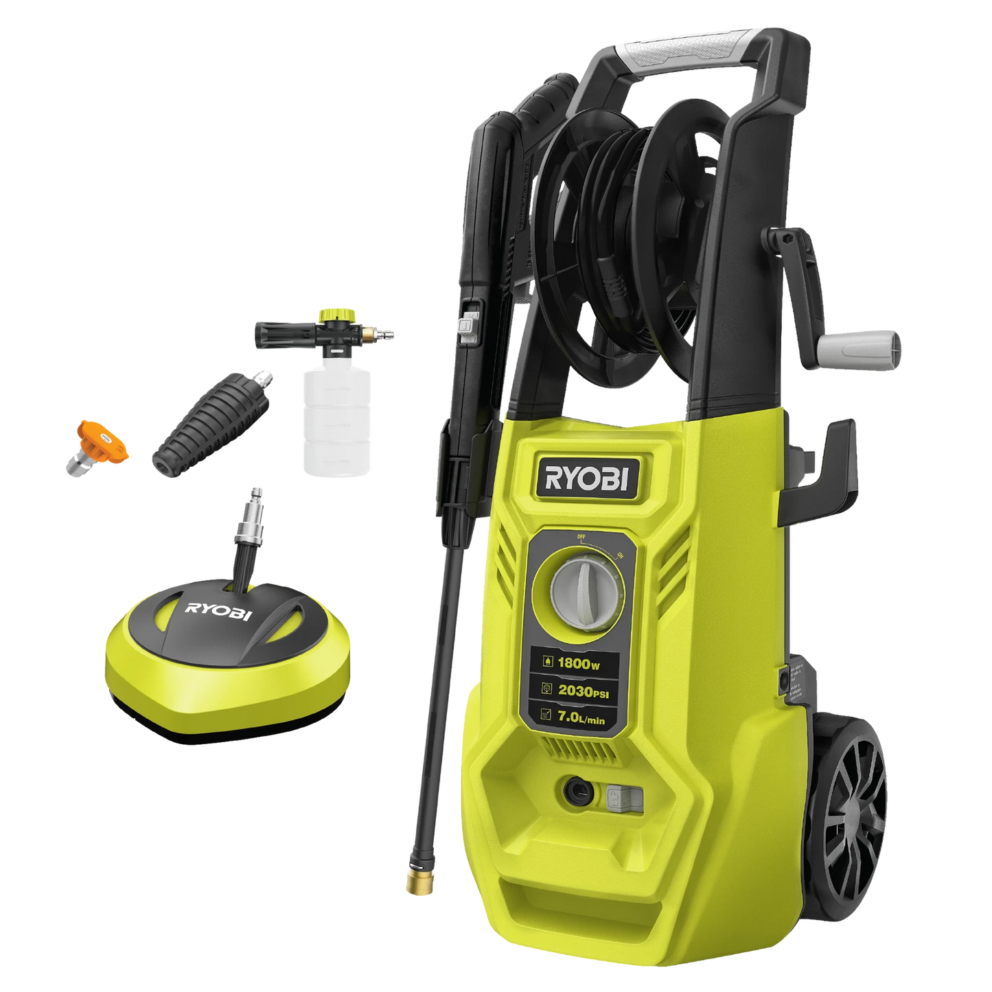 Ryobi 2030 PSI High Pressure Washer with Turbo Nozzle & Surface Cleaner