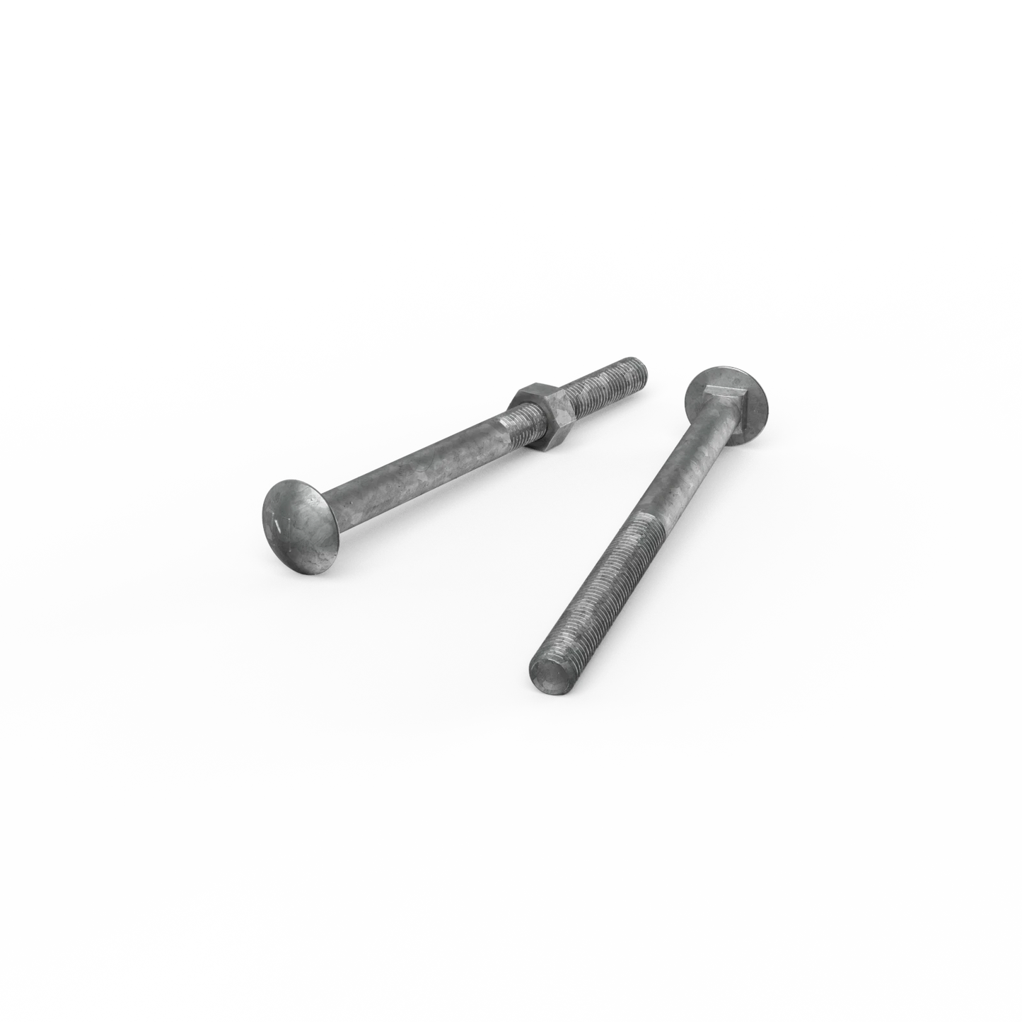 ZENITH M12 x 170mm Galvanised Cup Head Bolts & Nuts, Corrosion Resistant