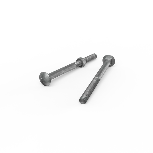 ZENITH M12 x 170mm Galvanised Cup Head Bolts & Nuts, Corrosion Resistant