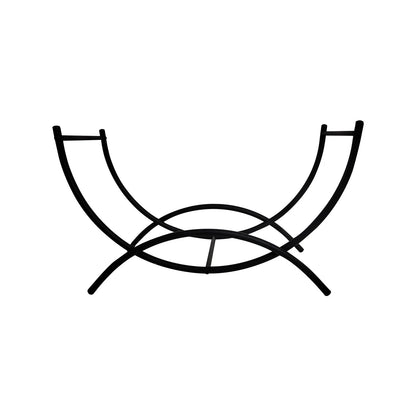 Jumbuck 100kg Curved Steel Firewood Rack, Indoor/Outdoor, Rust-Resistant, Portable