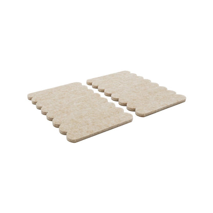 Surface Gard Beige Adhesive Felt Strips 13x67mm - Noise Reduction & Surface Protection,16 Pcs