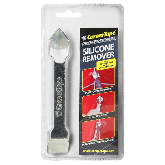 CornerTape Professional Silicone Remover, Metal, Ergonomic Design, Versatile Edges, Surface Safe
