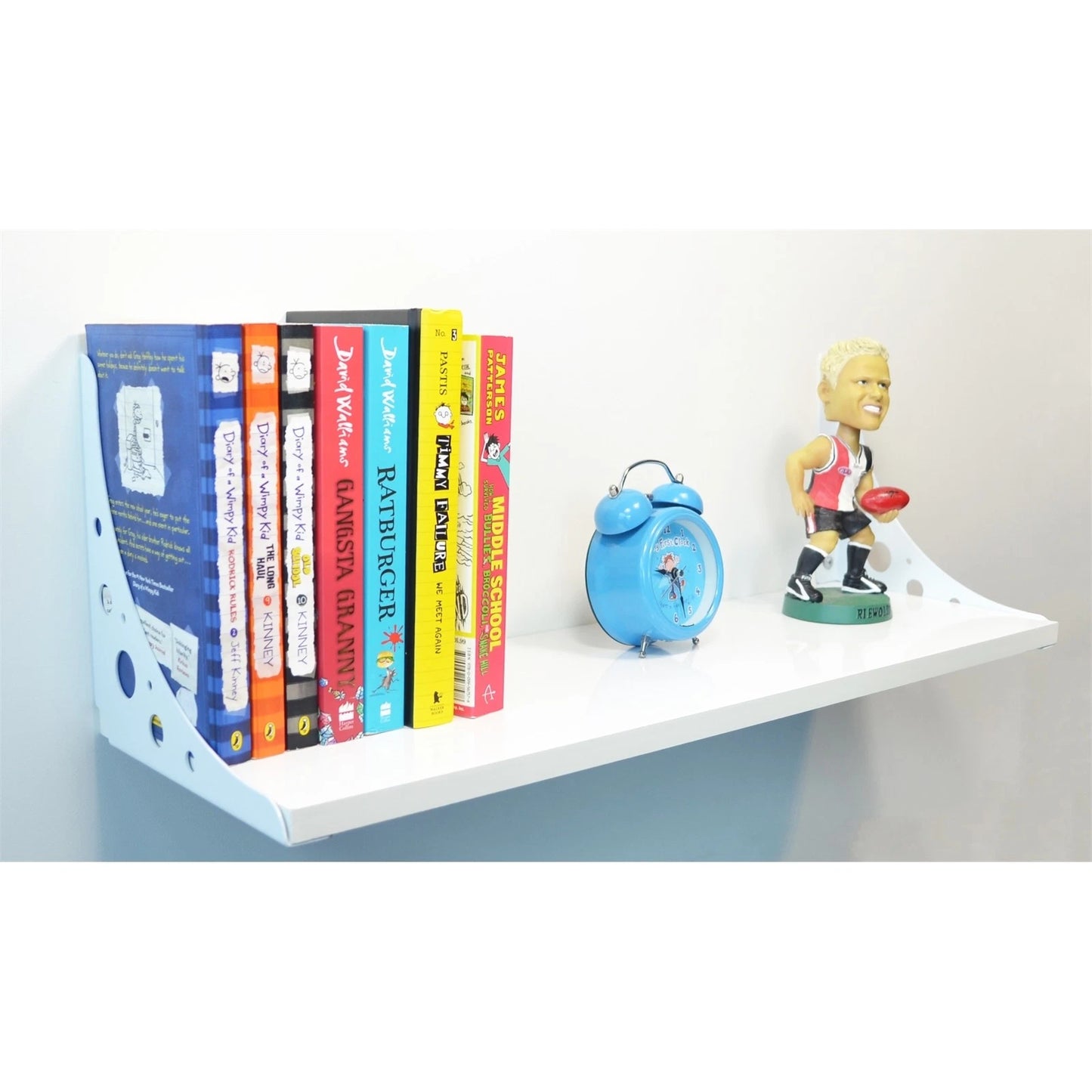 Carinya Euro Bracket 200x200mm White - 75kg Load, Decorative Steel Shelving