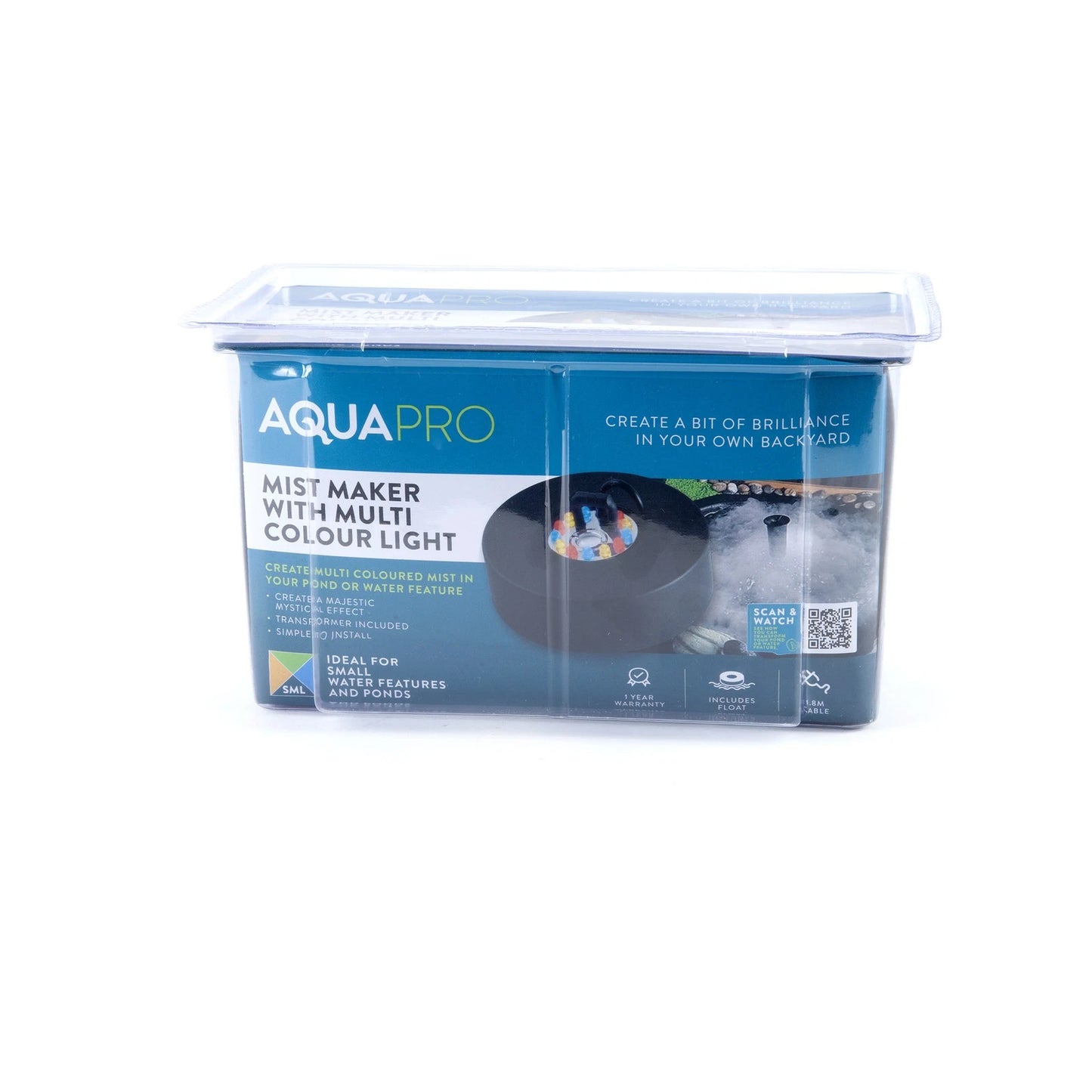 AQUAPRO Mist Maker with Multi-Coloured Light, Easy Installation, Safe 24V Power Supply