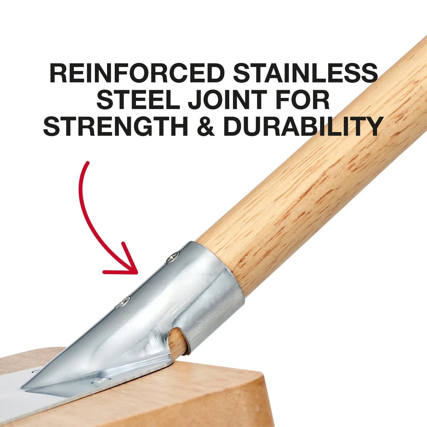 Char-Griller BBQ Pit Brush, 50cm Handle, 18cm Wide Head, Palmyra Bristles, Stainless Steel Scraper