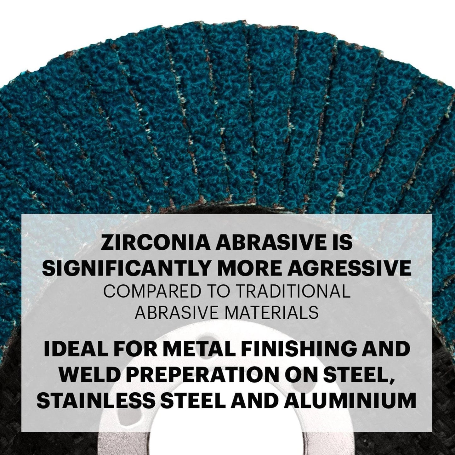 Josco 125mm Zirconia 40 Grit Abrasive Flap Disc for Metal, Wood, Cast Iron