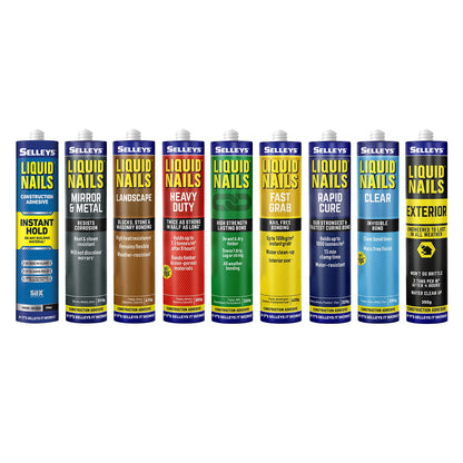 Selleys Liquid Nails 320g Construction Adhesive - High Strength, Less Mess, Indoor/Outdoor Use