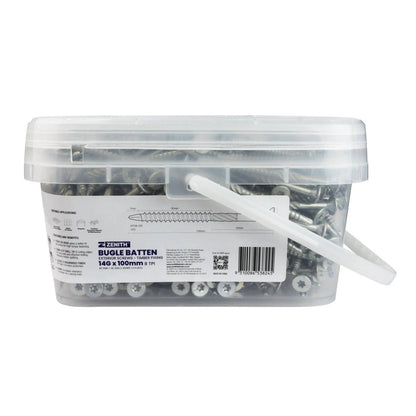 ZENITH 14G Galvanised Bugle Batten Screws 8x100mm 500 Pack - TORX 30, Twin Cut, Outdoor Use