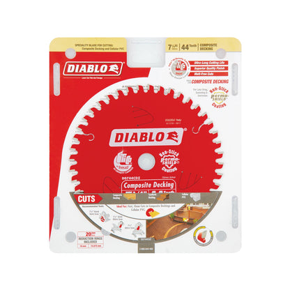 Diablo 7.25" 44T Composite Decking Saw Blade, TiCo Carbide, MTCG, Perma-SHIELD Coating