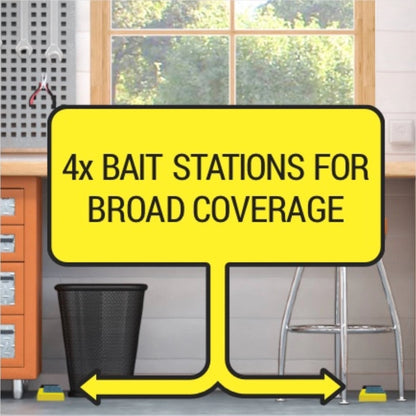 RATSAK Fast Action Rodent Bait Station 200g - 4 x 50g Packs, Indoor Use, Child & Pet Safe