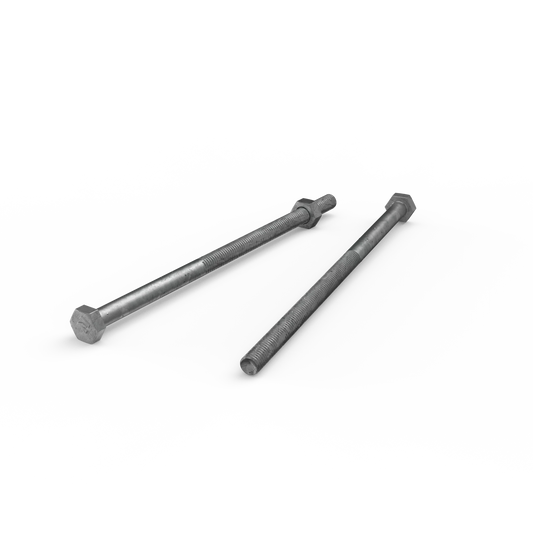 ZENITH M6 x 130mm Galvanised Hex Head Bolts & Nuts - Corrosion Resistant, AS Standard