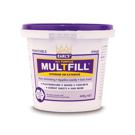 Earl's 600g Pine MulTfill Fine Filler, Interior & Exterior, Non-Shrinking, Paintable