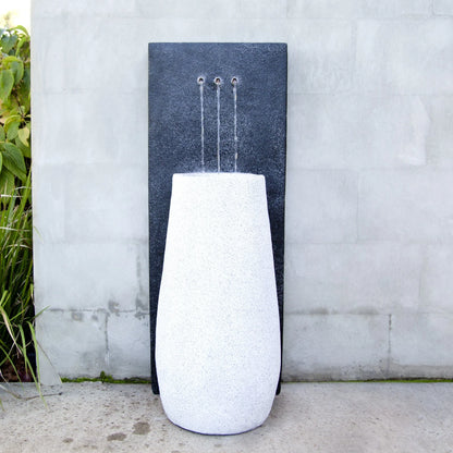 Tuscan Path Panya Fountain 36x33x91cm with Pump, Modern Design, Polyresin