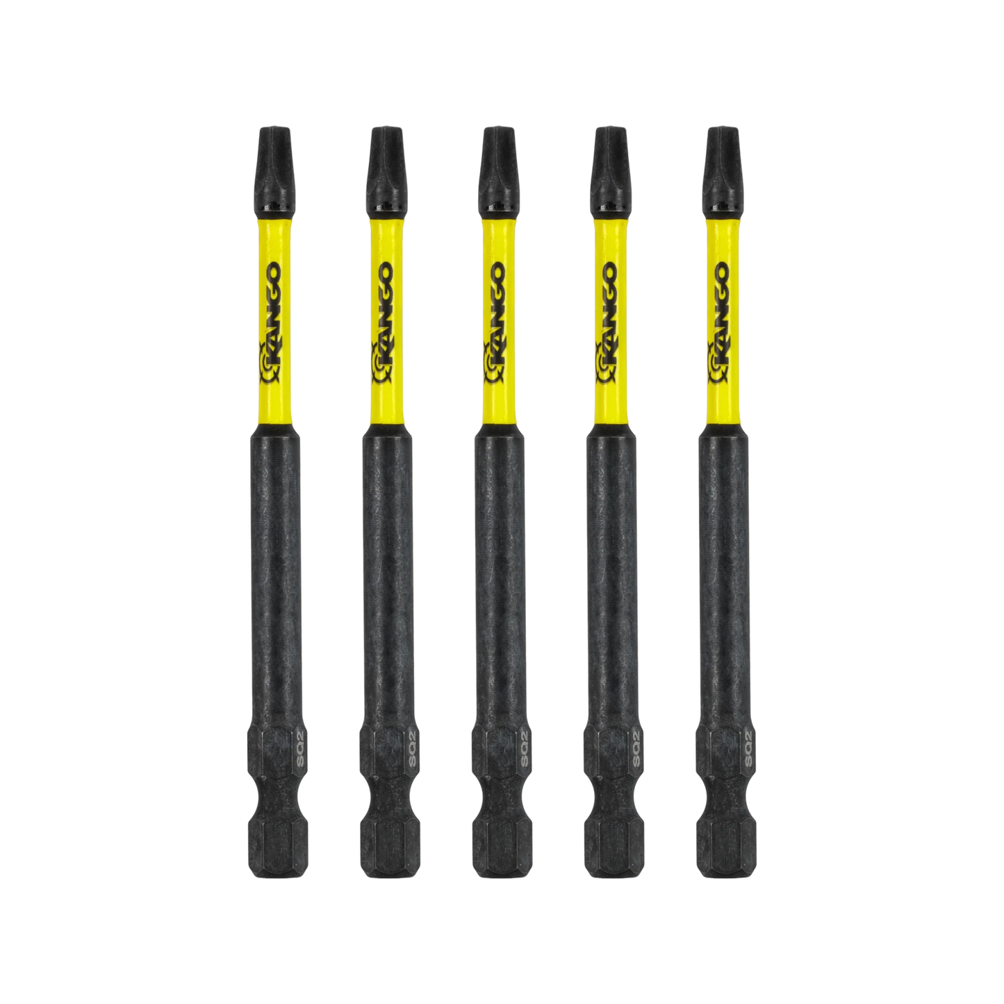 Kango HYPERTORQUE™ 89mm SQ2 Impact Driver Bit 5 Pack, Magnetised Tips, Torsion Zone