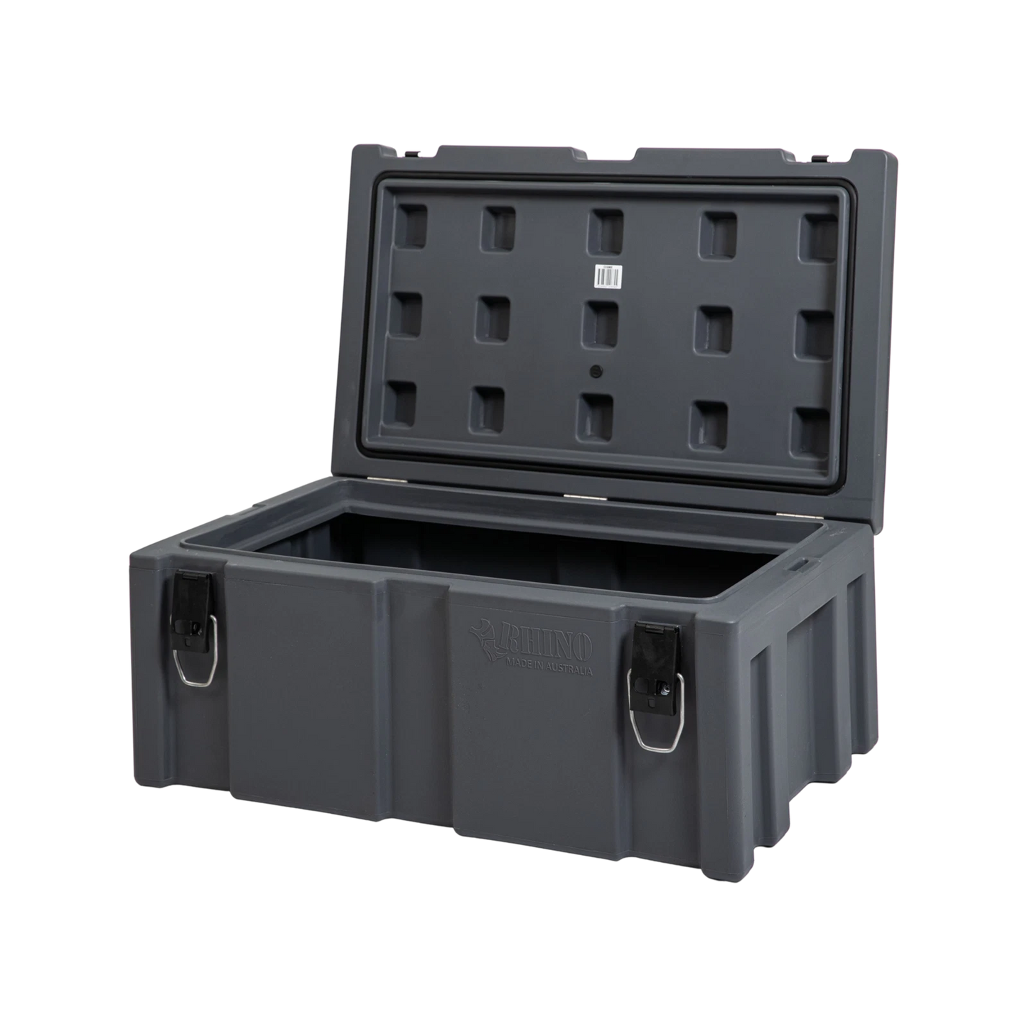 Rhino Grey Cargo Case 900x550x400mm, Durable Polyethylene, Water-Resistant, High Security Latches