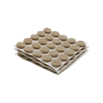 Surface Gard 10mm Beige Round Felt Pads, 75pcs - Noise Reduction & Surface Protection