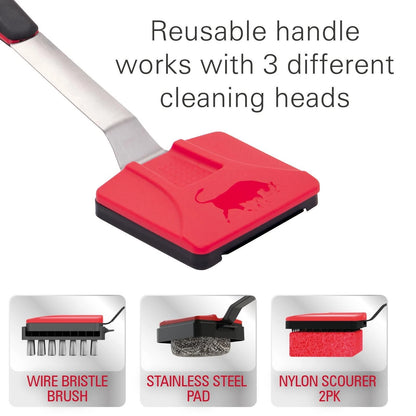 Matador QCT Nylon Scrub Head 2-Pack, Durable & Versatile Cleaning, Secure Grip